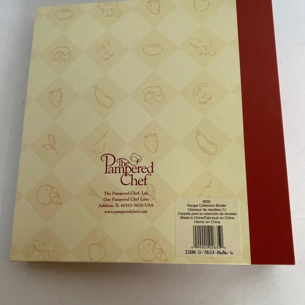 Pampered Chef Recipe Collection Binder Excellent 3-Ring Organizer‎ With Recipes